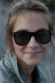 Ajurvédské brýle - Děrované brýle pro zlepšení zraku černé