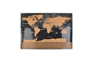 Velká Stírací mapa světa s vlajkami Deluxe 82 x 59 cm černá