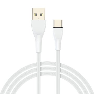 KK22 USB kabel A/M - USB C/M 1m, QC QUICK CHARGE 3.0 2.1A, bílý