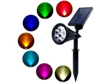 Solární světlo 7 LED barevné IP65