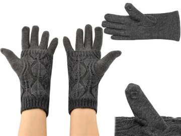 Zimní rukavice na dotykové displeje 2v1 šedá